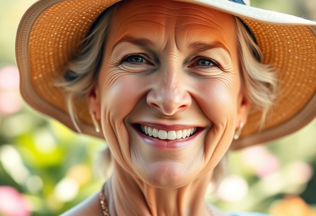 تصویری از یک چهره جوان و شاداب با پوستی سالم و بدون چروک